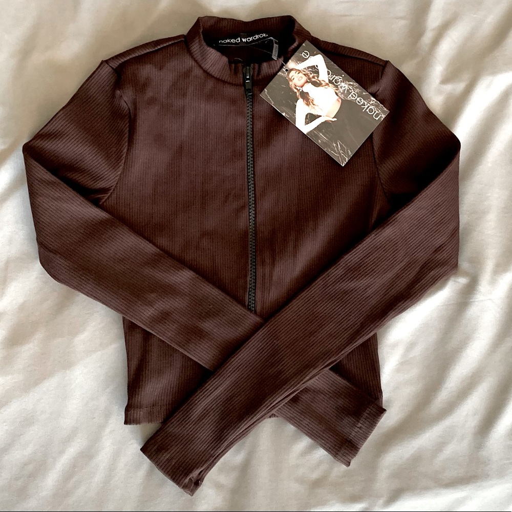 NW ‘Zip Down Snatch Up’ Long Sleeve Crop Top